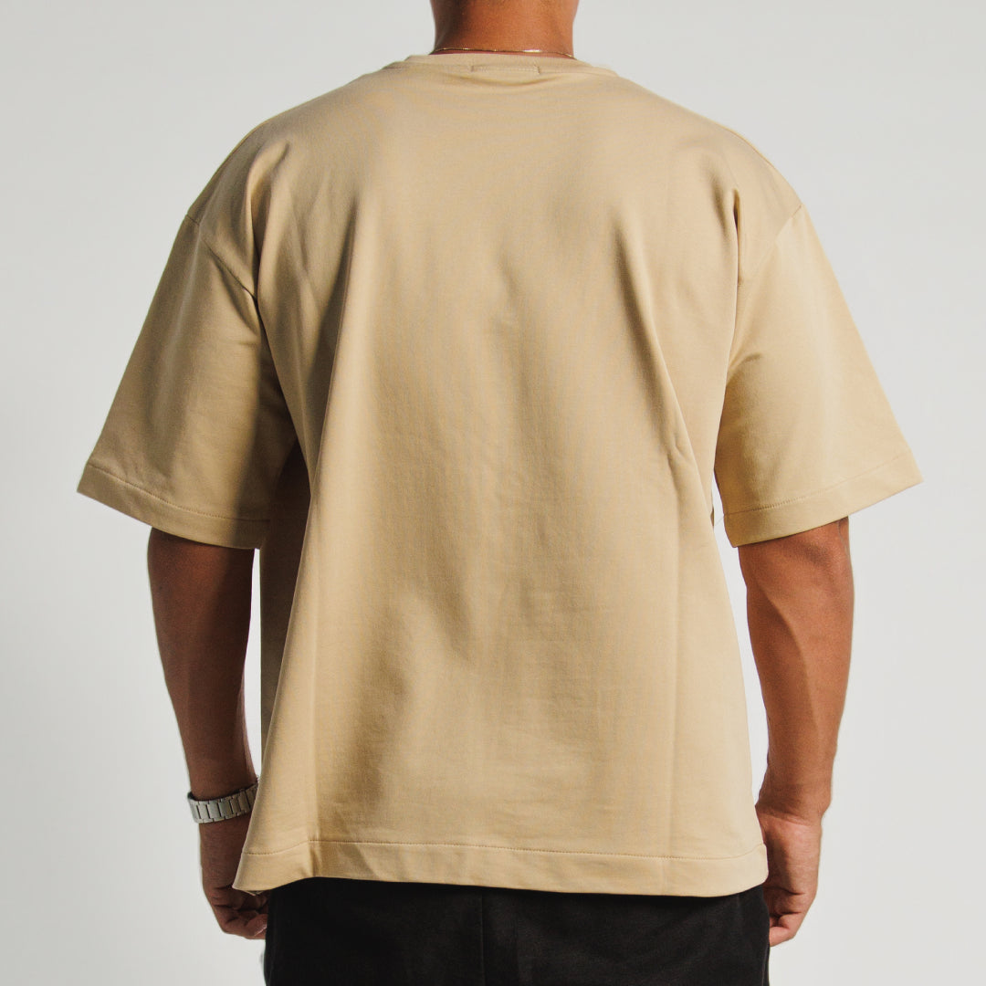 201 Basic Oversized T-Shirt Beige