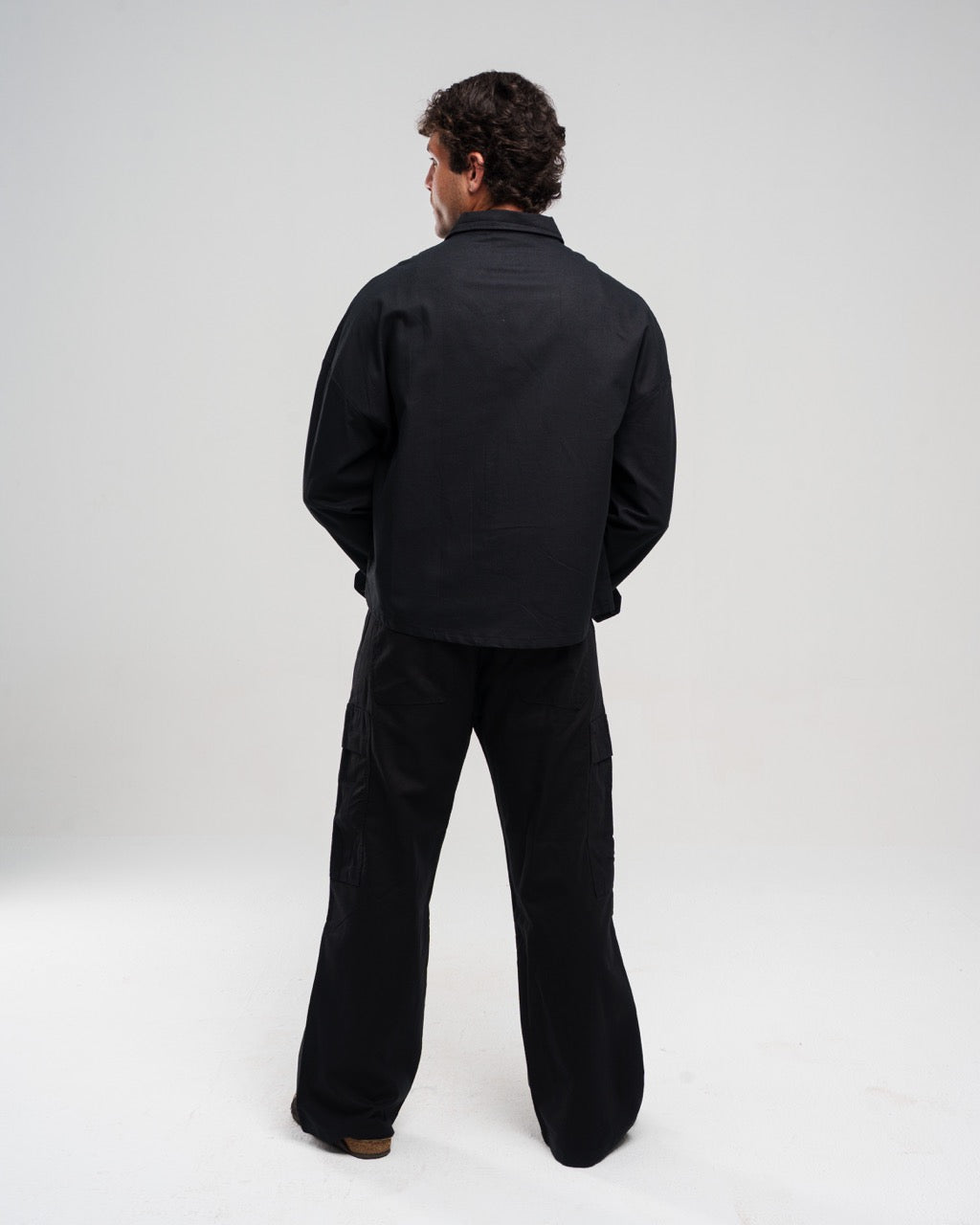 BLACK CARGO LINEN