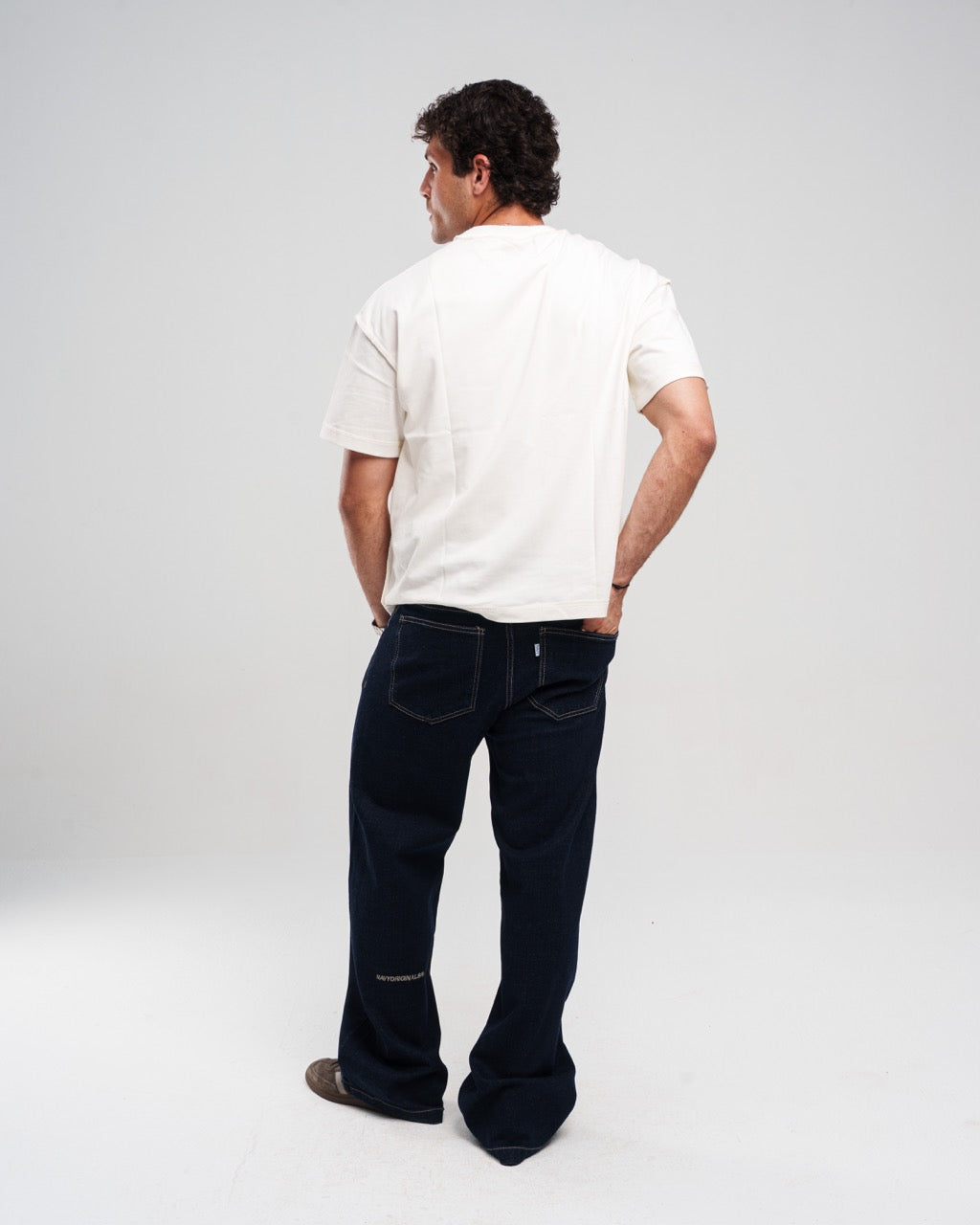 RAW WIDE LEG JEANS MENS