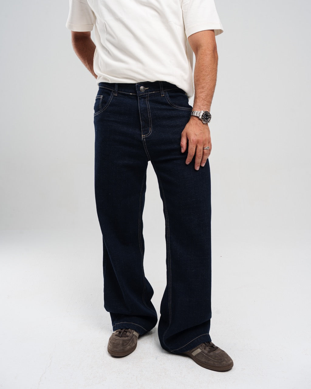 RAW WIDE LEG JEANS MENS