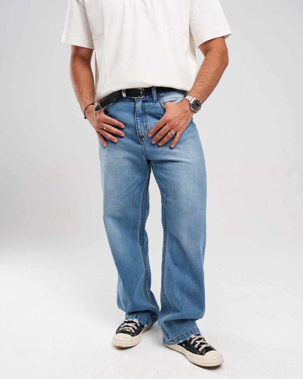 DARK BLUE REGULAR JEANS