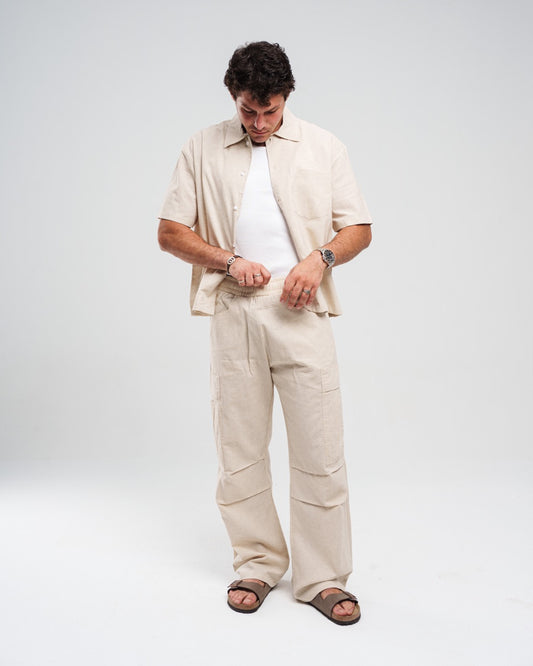 BEIGE CARGO LINEN
