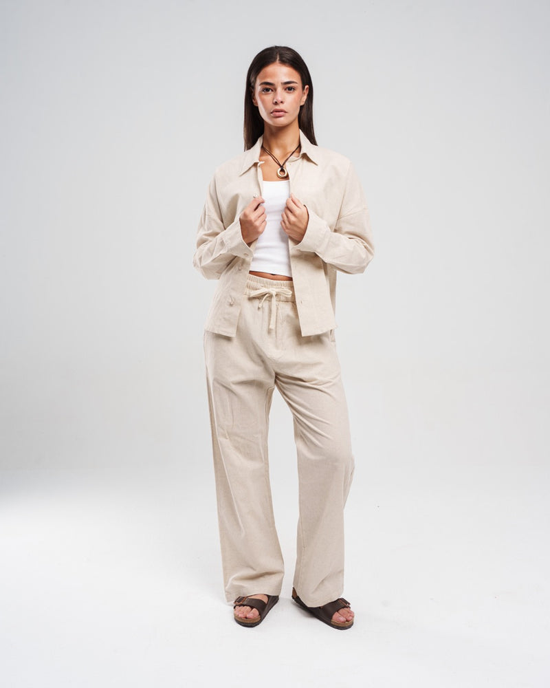 BEIGE REGULAR LINEN
