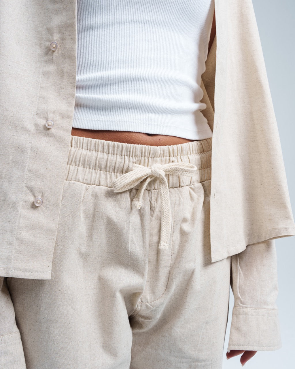 BEIGE REGULAR LINEN