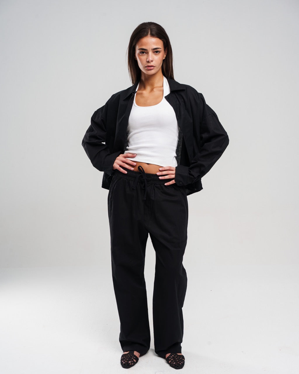 BLACK REGULAR LINEN