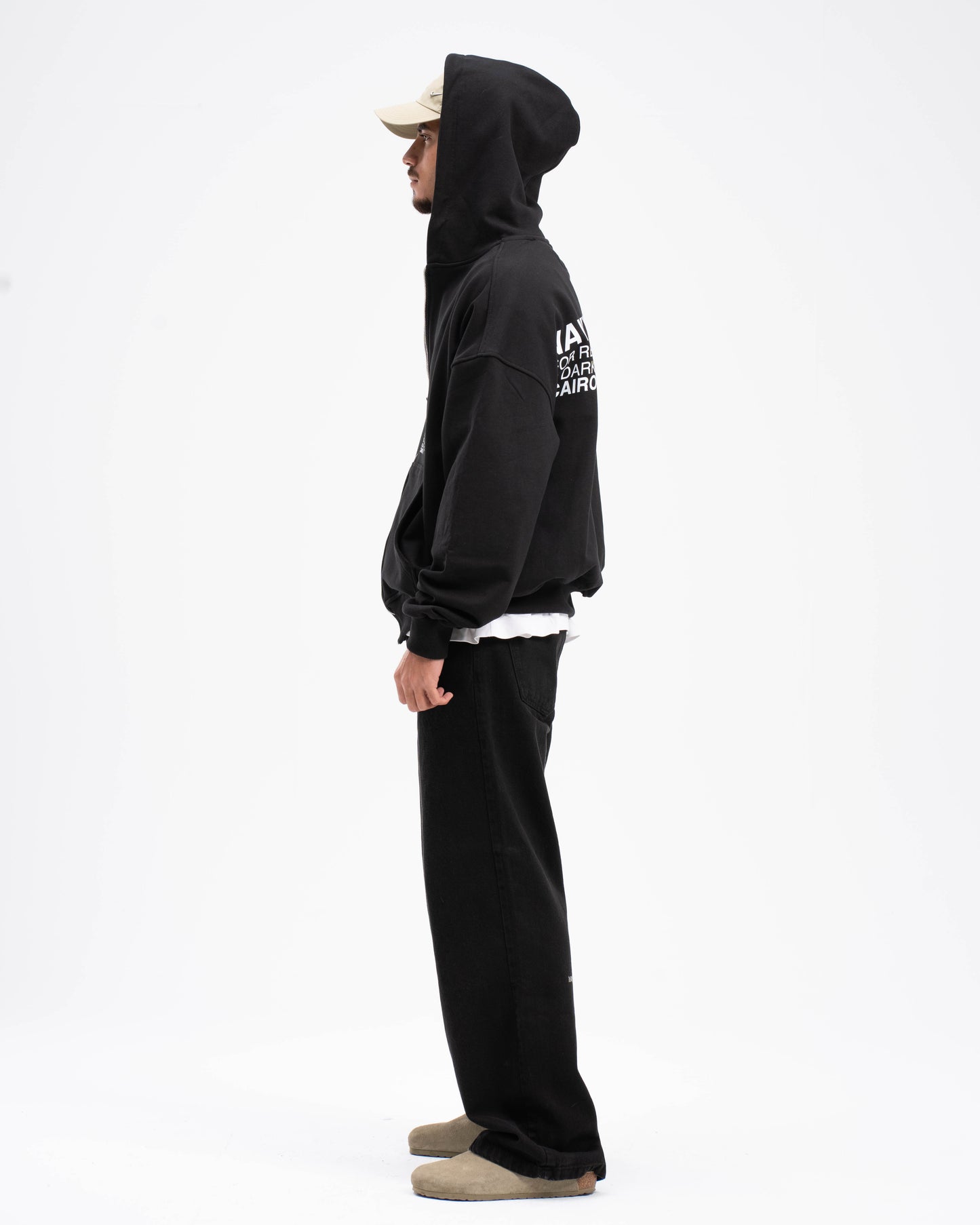 BLACK ZIP UP