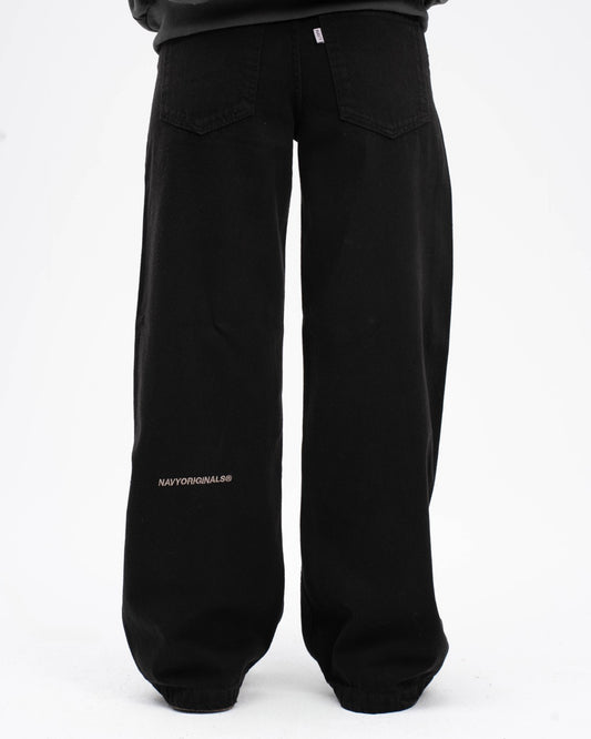 BLACK WIDE LEG JEANS WOMENS