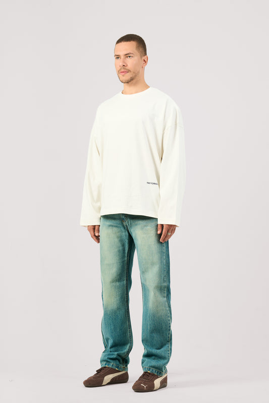 LIGHT BLUE WIDE LEG JEANS