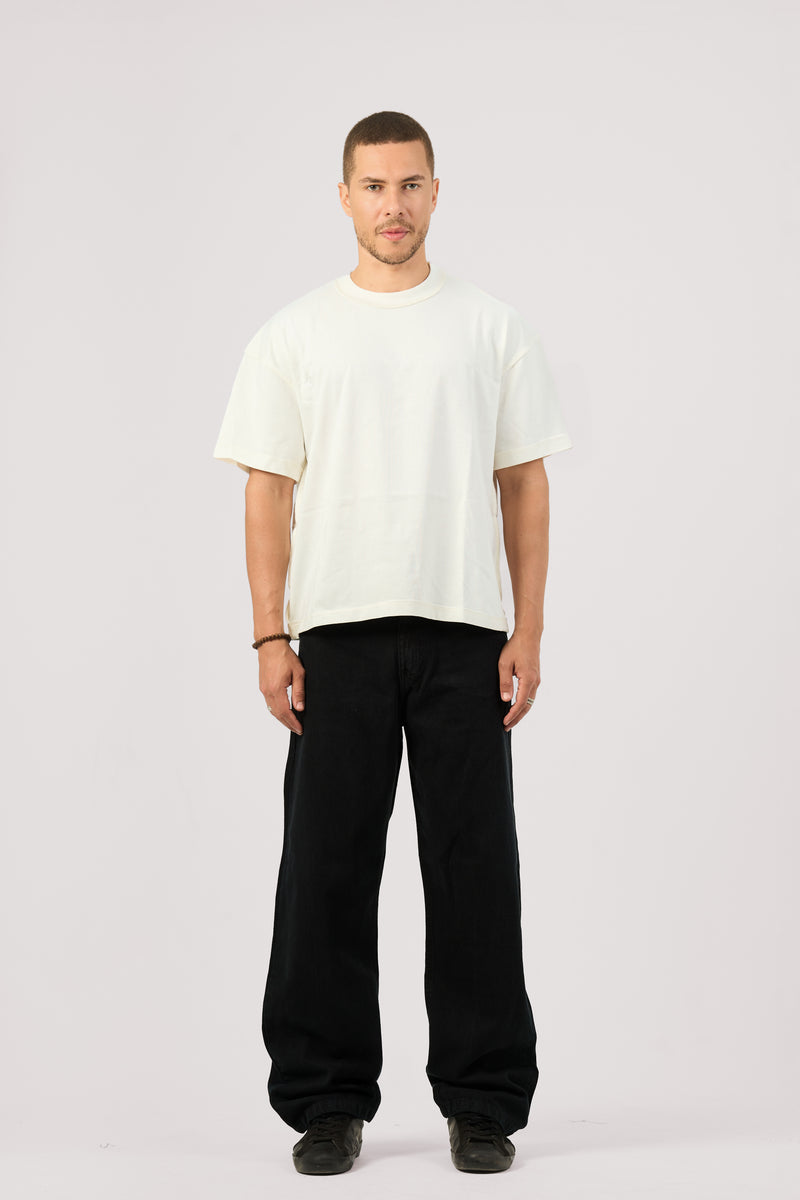 BLACK WIDE LEG JEANS
