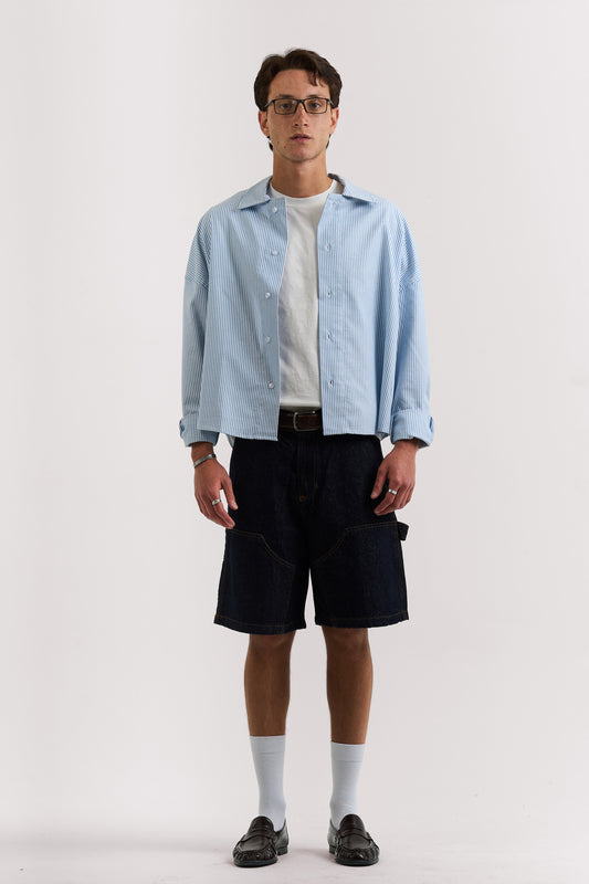 BLUE STRIPED LONG SLEEVE SHIRT