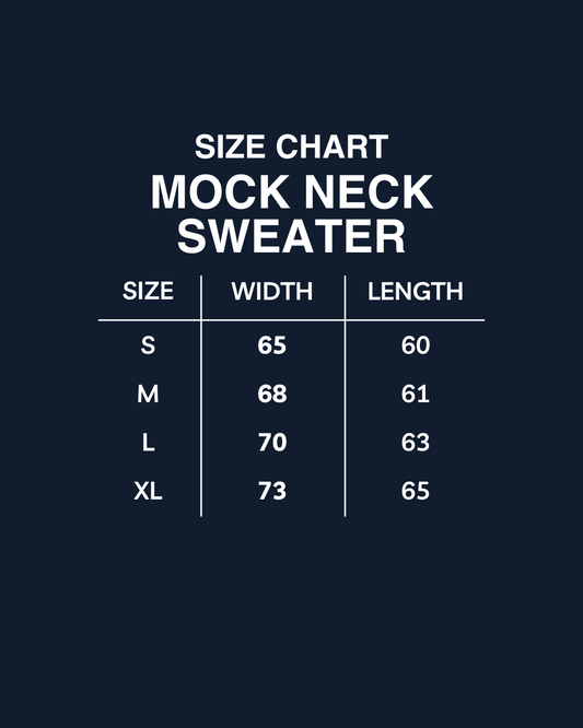 BLACK MOCK NECK KNIT SWEATER