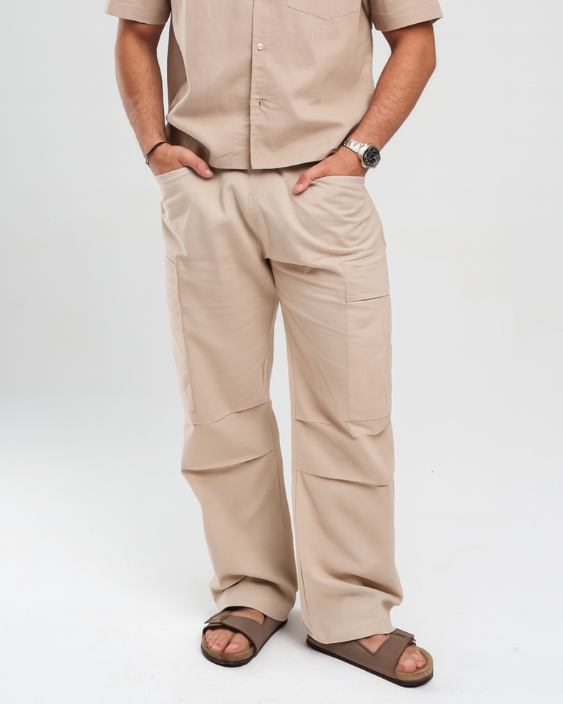 BROWN CARGO LINEN