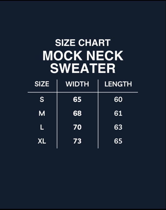 BLACK MOCK NECK KNIT SWEATER