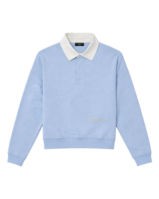 BABY BLUE ESSENTIAL RUGBY POLO