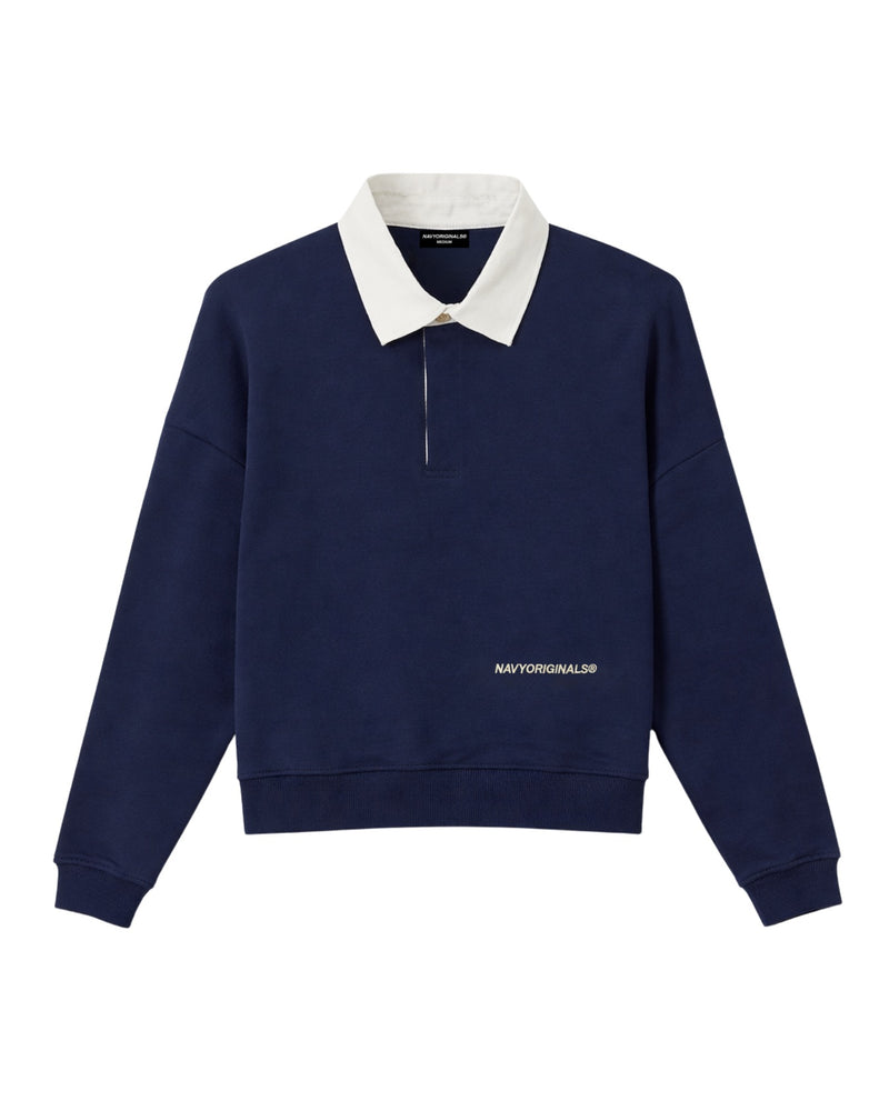 NAVY ESSENTIAL RUGBY POLO