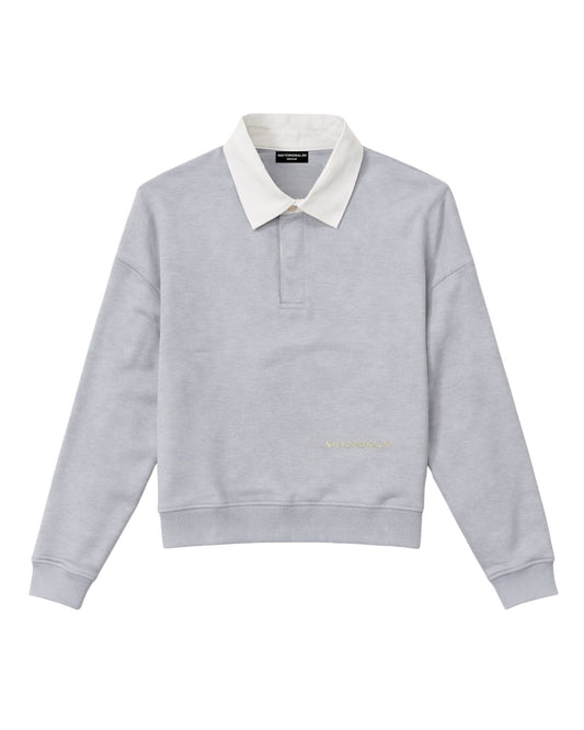 GREY ESSENTIAL RUGBY POLO