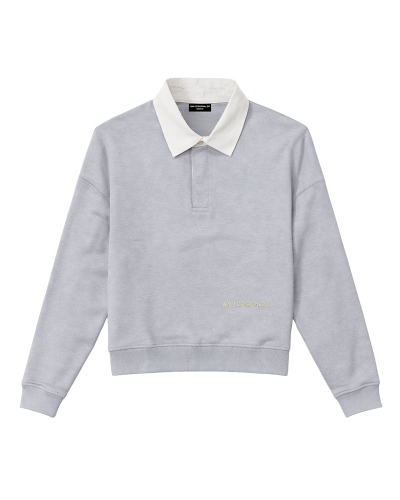 GREY ESSENTIAL RUGBY POLO