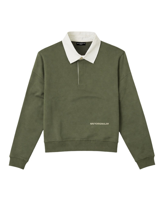 OLIVE ESSENTIAL RUGBY POLO