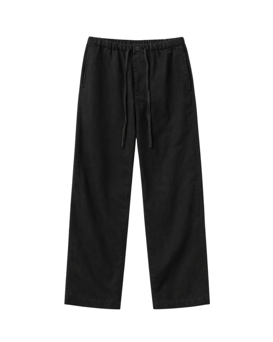 BLACK ESSENTIAL LOUNGE TROUSERS