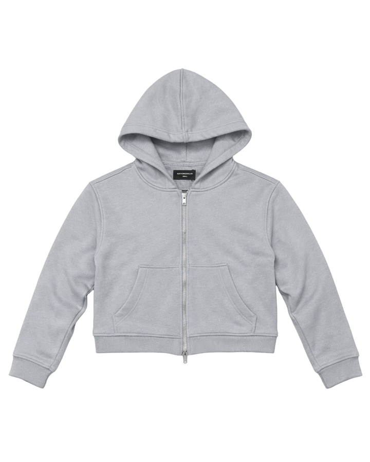 GREY ESSENTIAL ZIP UP