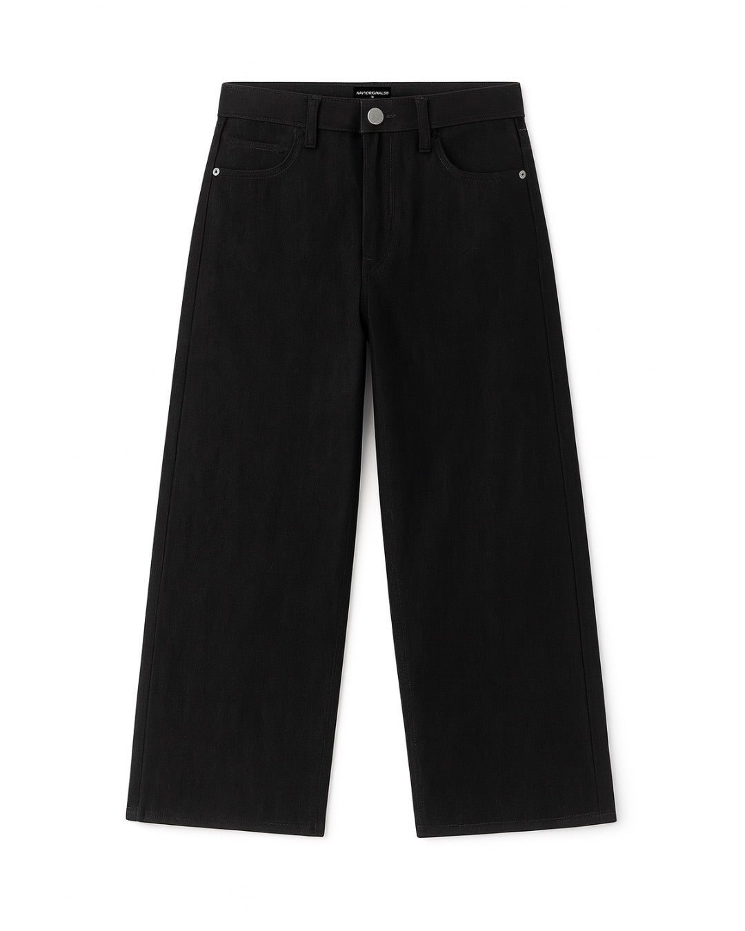 RAW BLACK WIDE LEG JEANS