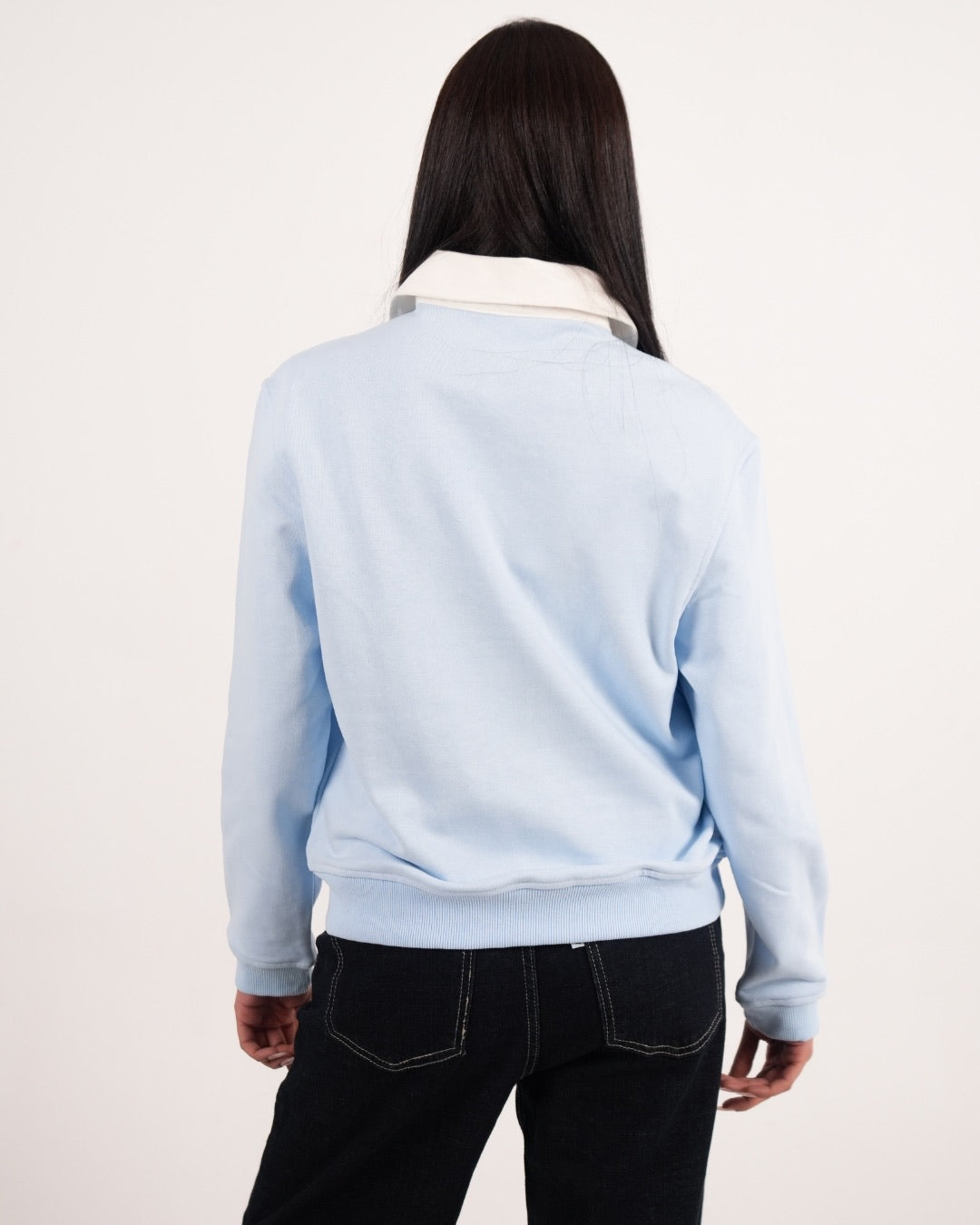 BABY BLUE ESSENTIAL RUGBY POLO