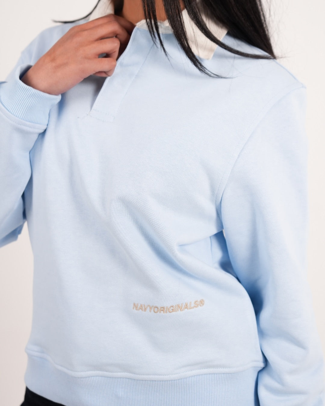 BABY BLUE ESSENTIAL RUGBY POLO