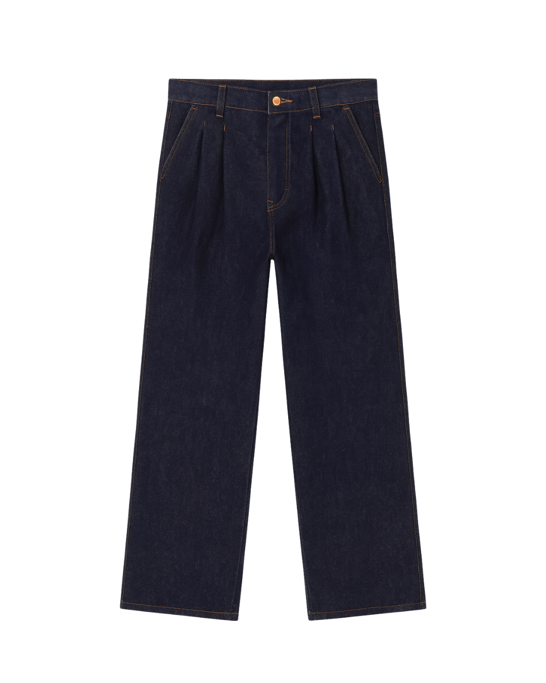 RAW BLUE DOUBLE PLEATED JEANS
