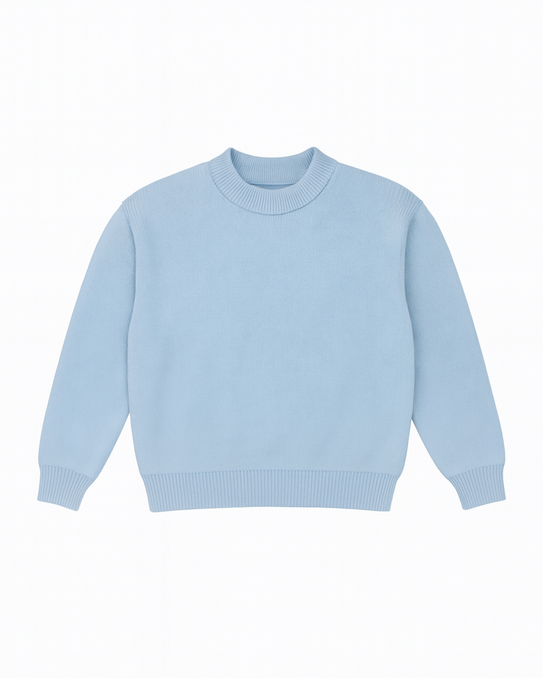 BABY BLUE ESSENTIAL KNIT SWEATER