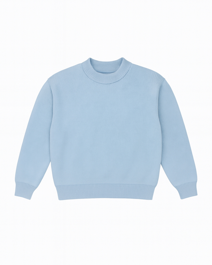 BABY BLUE ESSENTIAL KNIT SWEATER