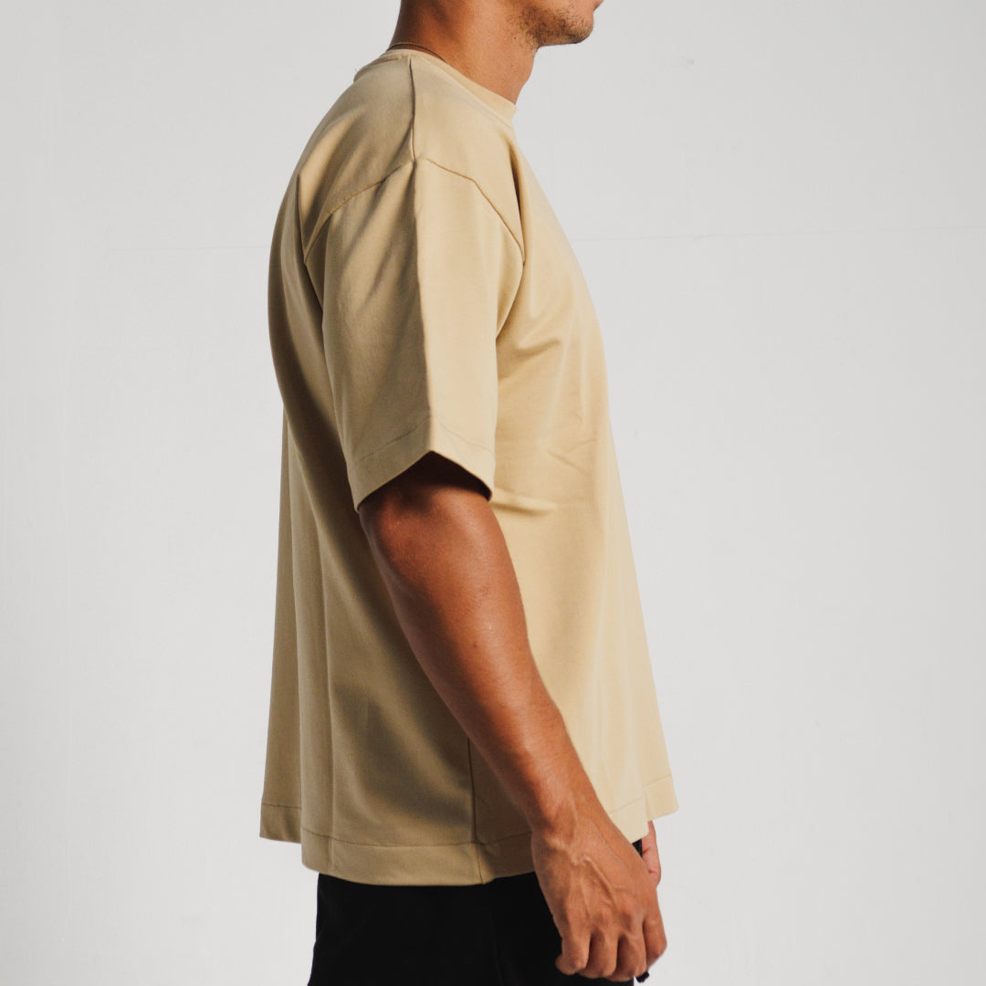 201 Basic Oversized T-Shirt Beige