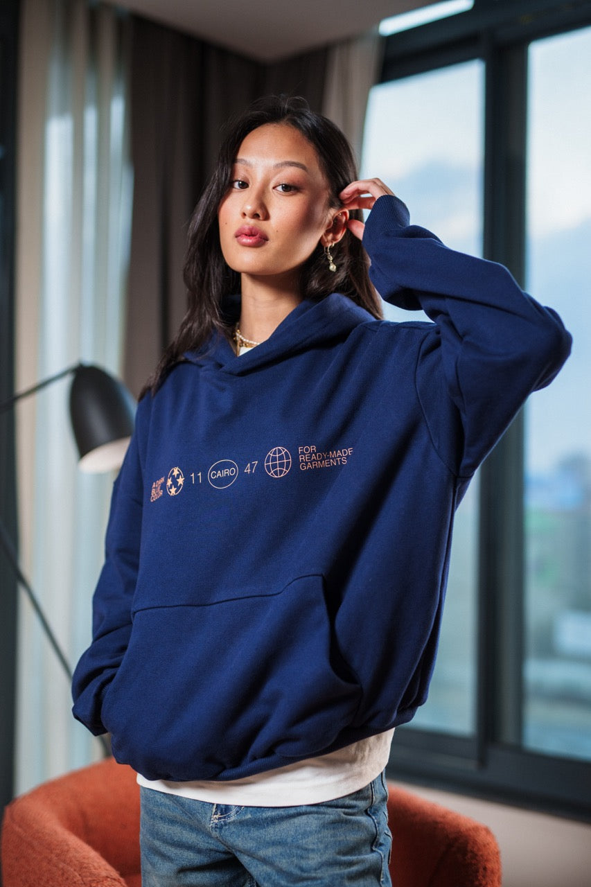 NAVY ICONS HOODIE