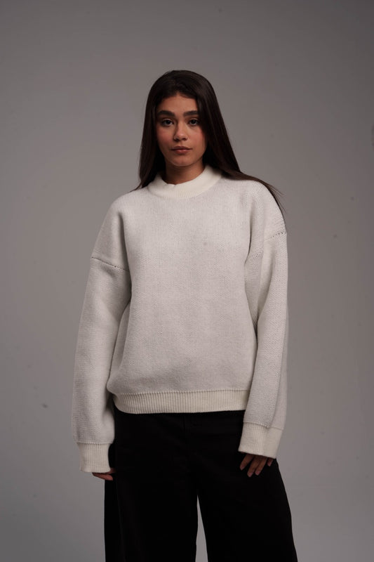 CREAM KNIT SWEATER