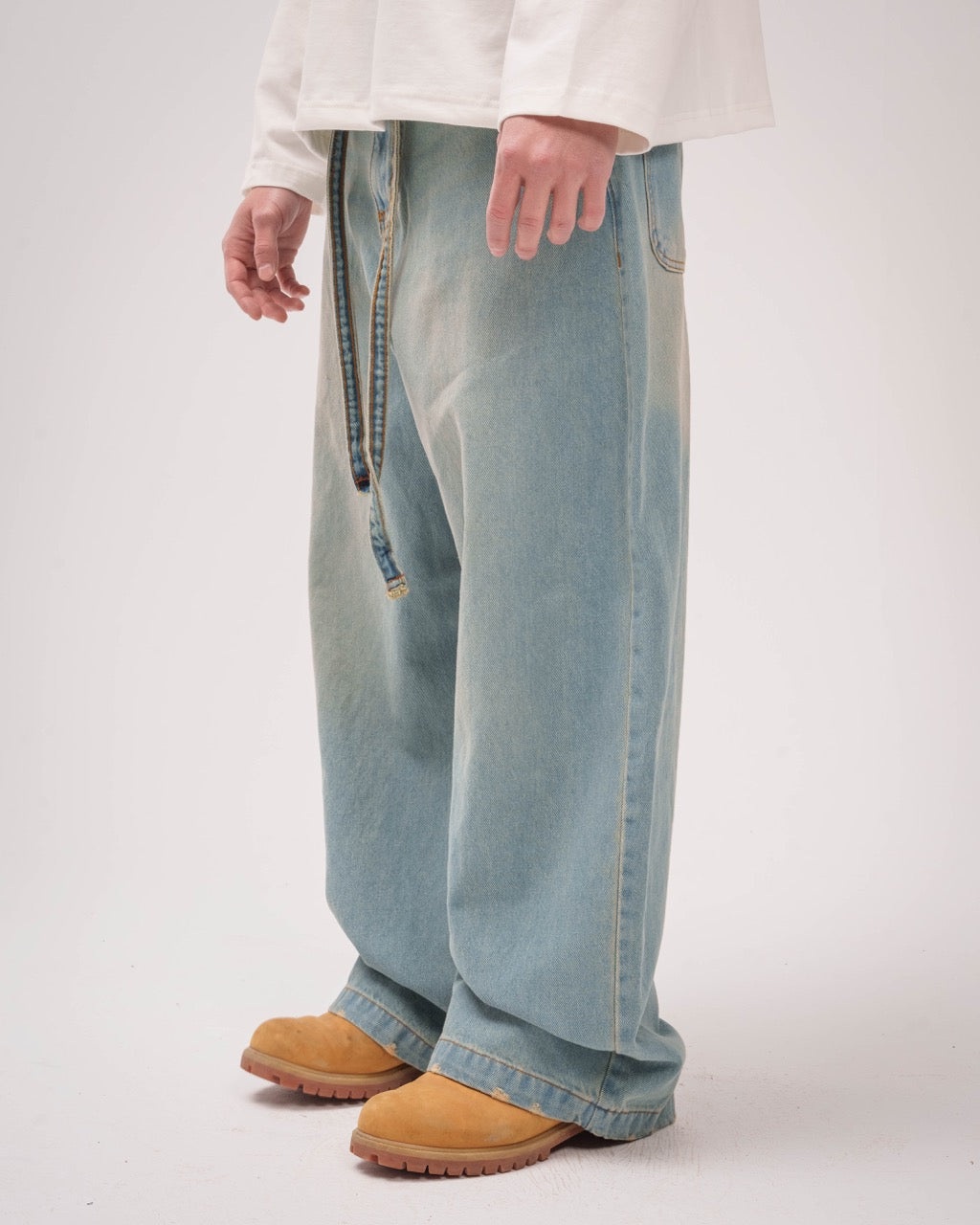 LIGHT BLUE UNISEX SUPER BAGGY JEANS