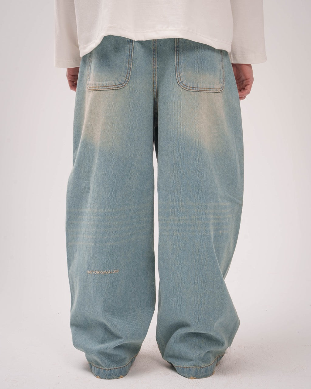 LIGHT BLUE UNISEX SUPER BAGGY JEANS