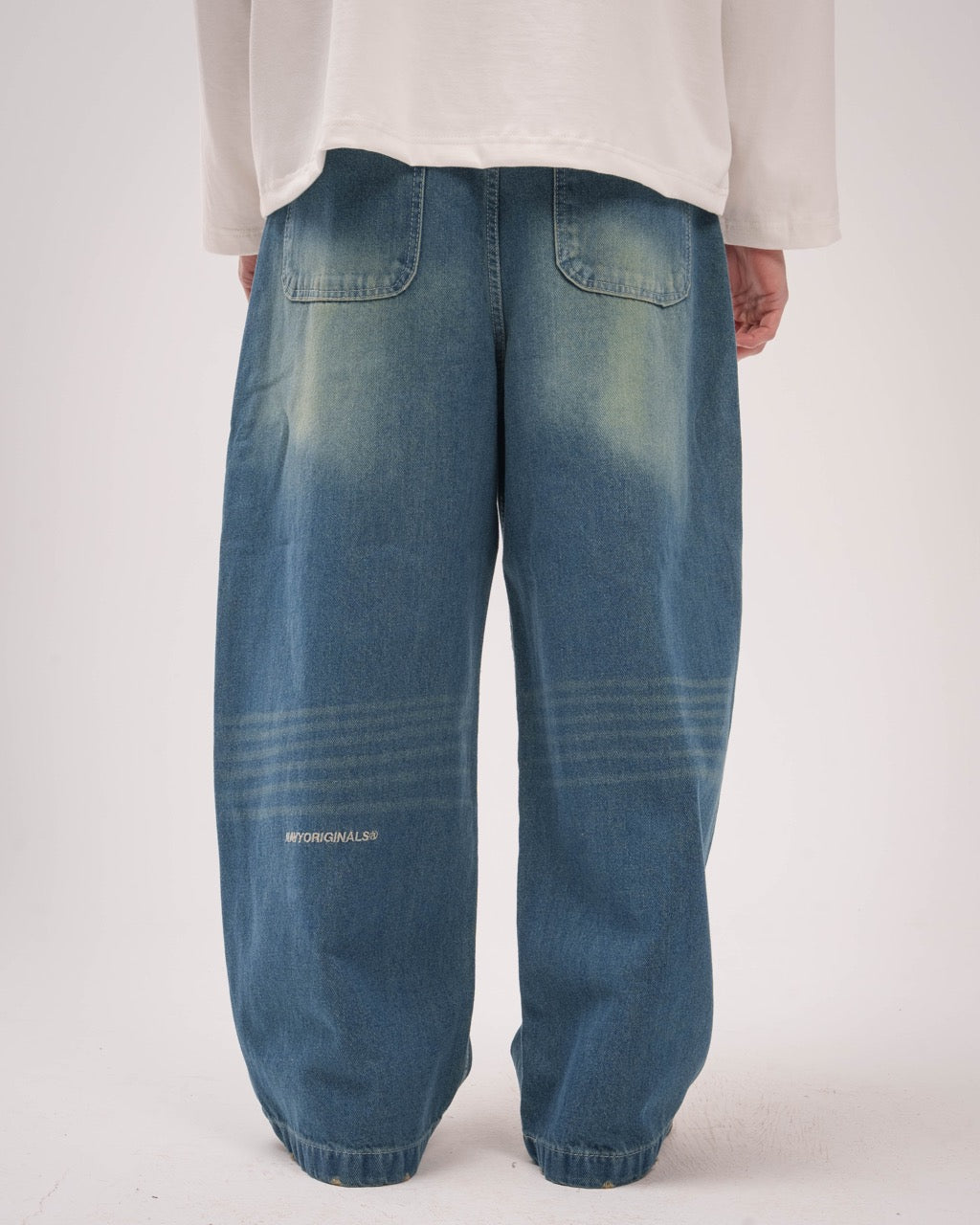 DARK BLUE UNISEX SUPER BAGGY JEANS