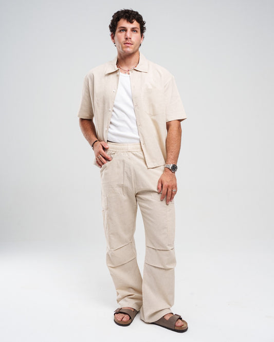 BEIGE CARGO LINEN