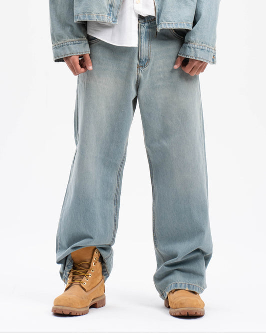 LIGHT BLUE WIDE LEG JEANS MENS