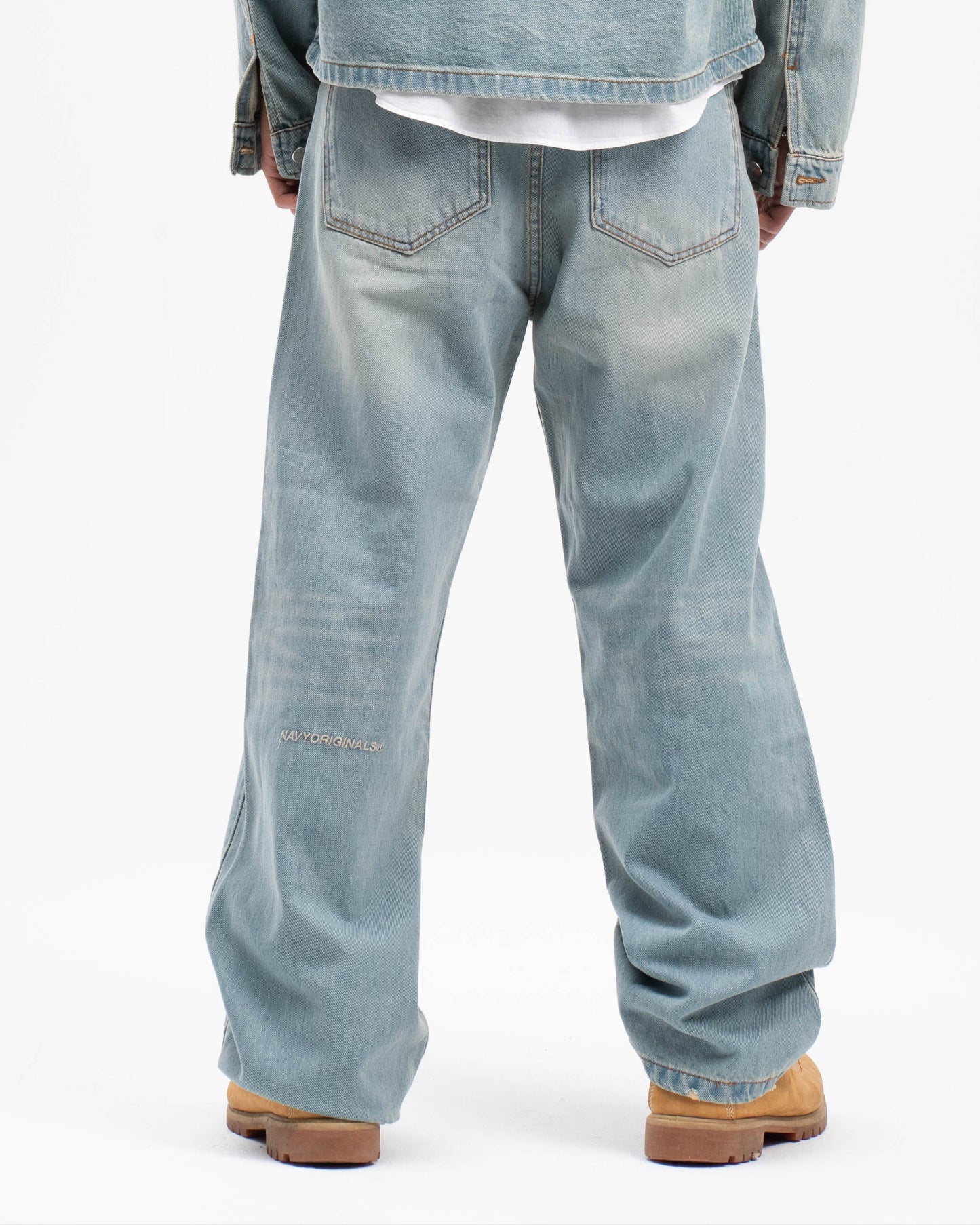 LIGHT BLUE WIDE LEG JEANS MENS