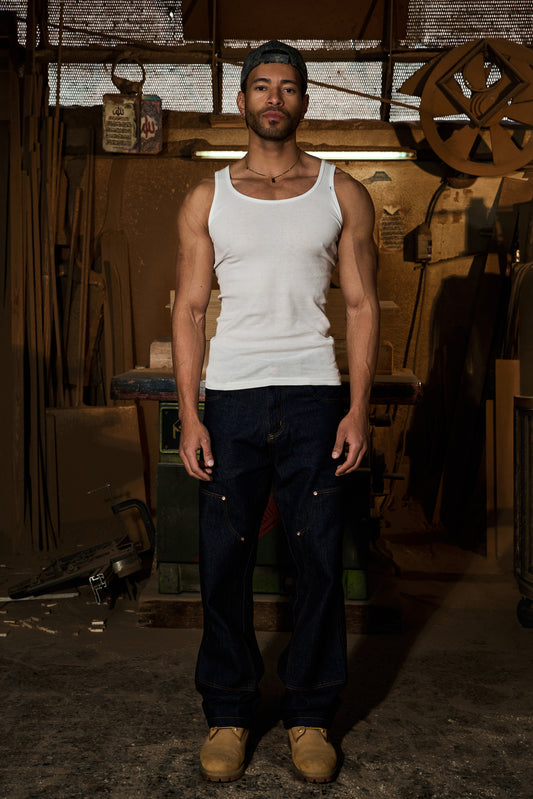 RAW BLUE CARPENTER JEANS