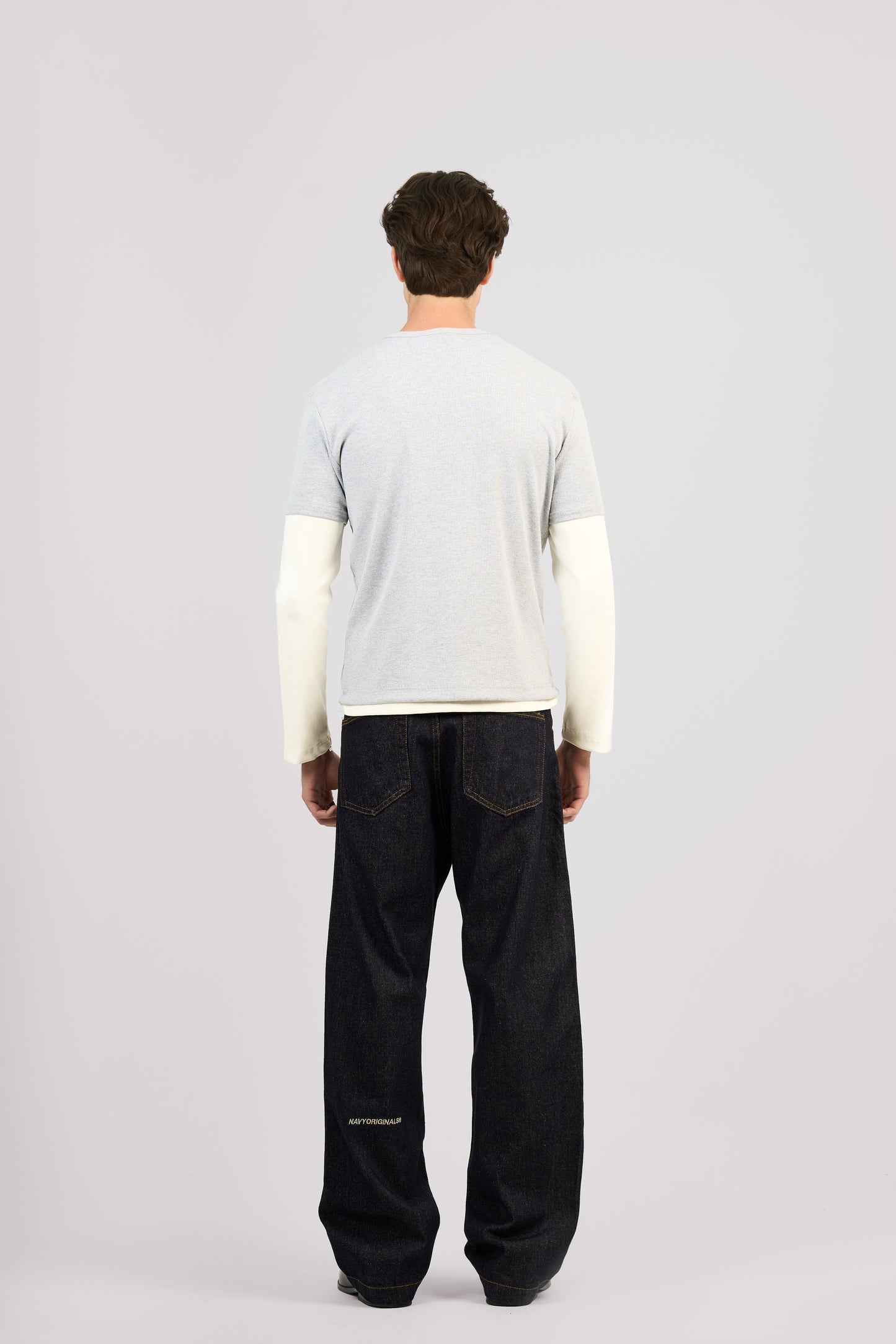 RAW BLUE X GOLD SLANTED JEANS