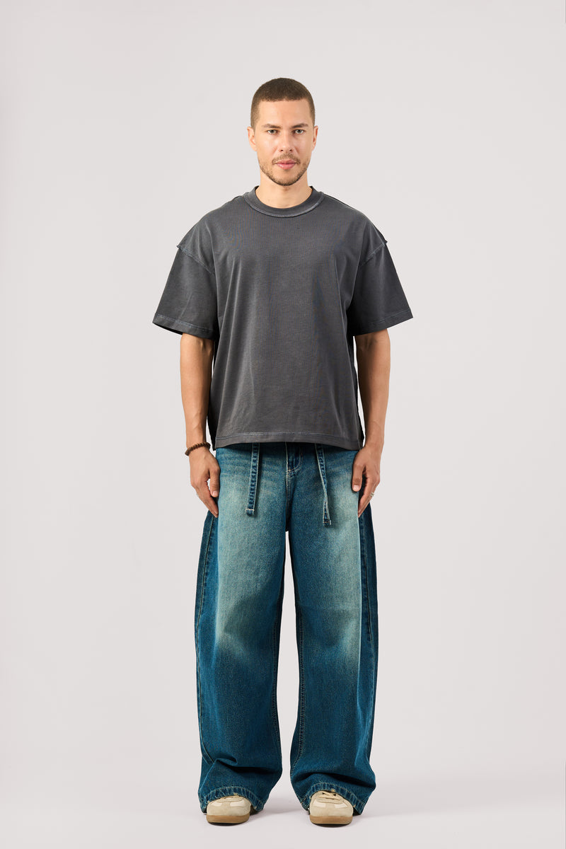 DARK BLUE SUPER BAGGY JEANS