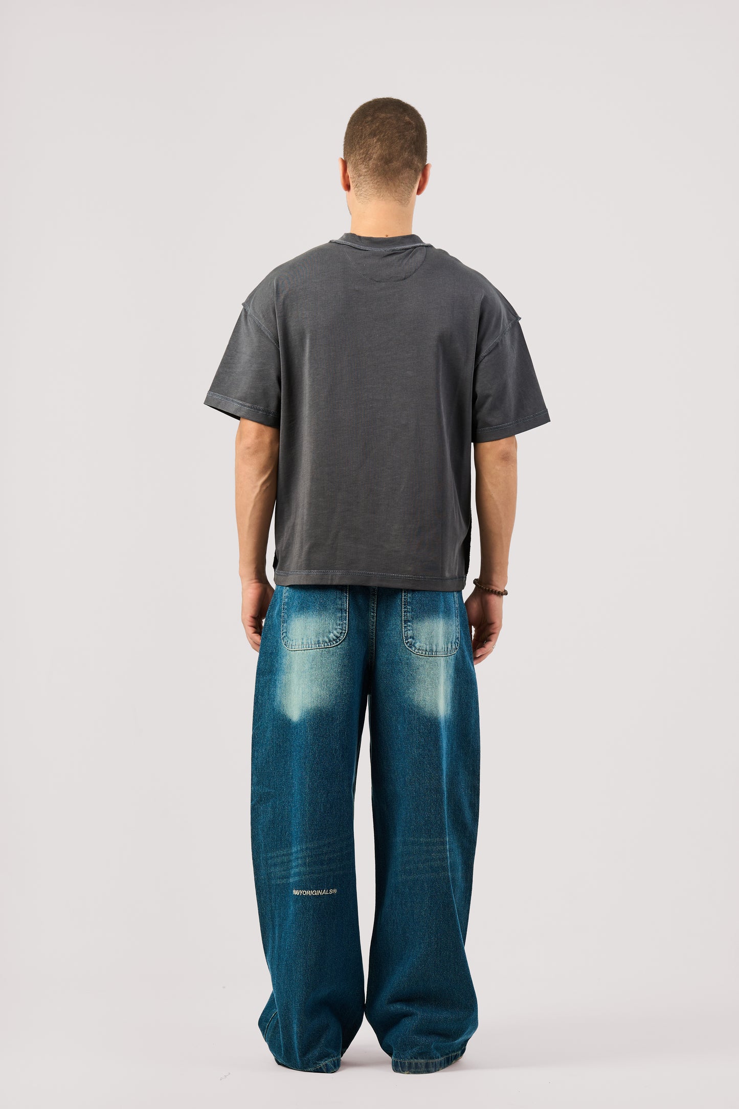 DARK BLUE SUPER BAGGY JEANS