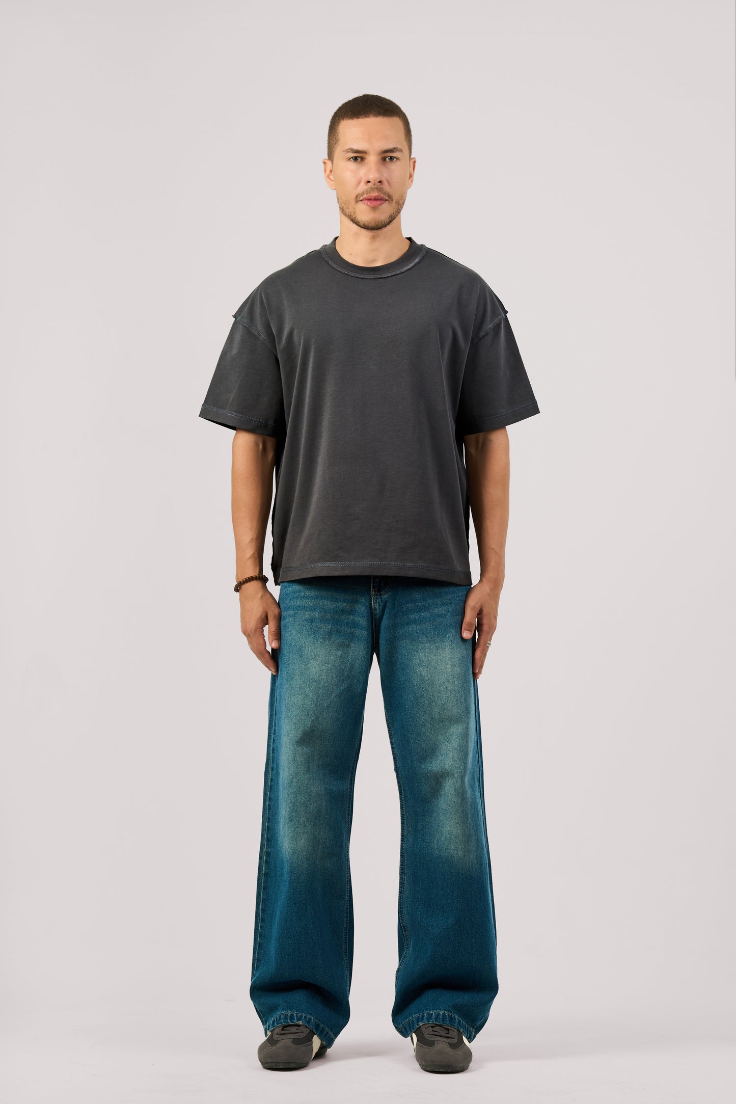 DARK BLUE WIDE LEG JEANS