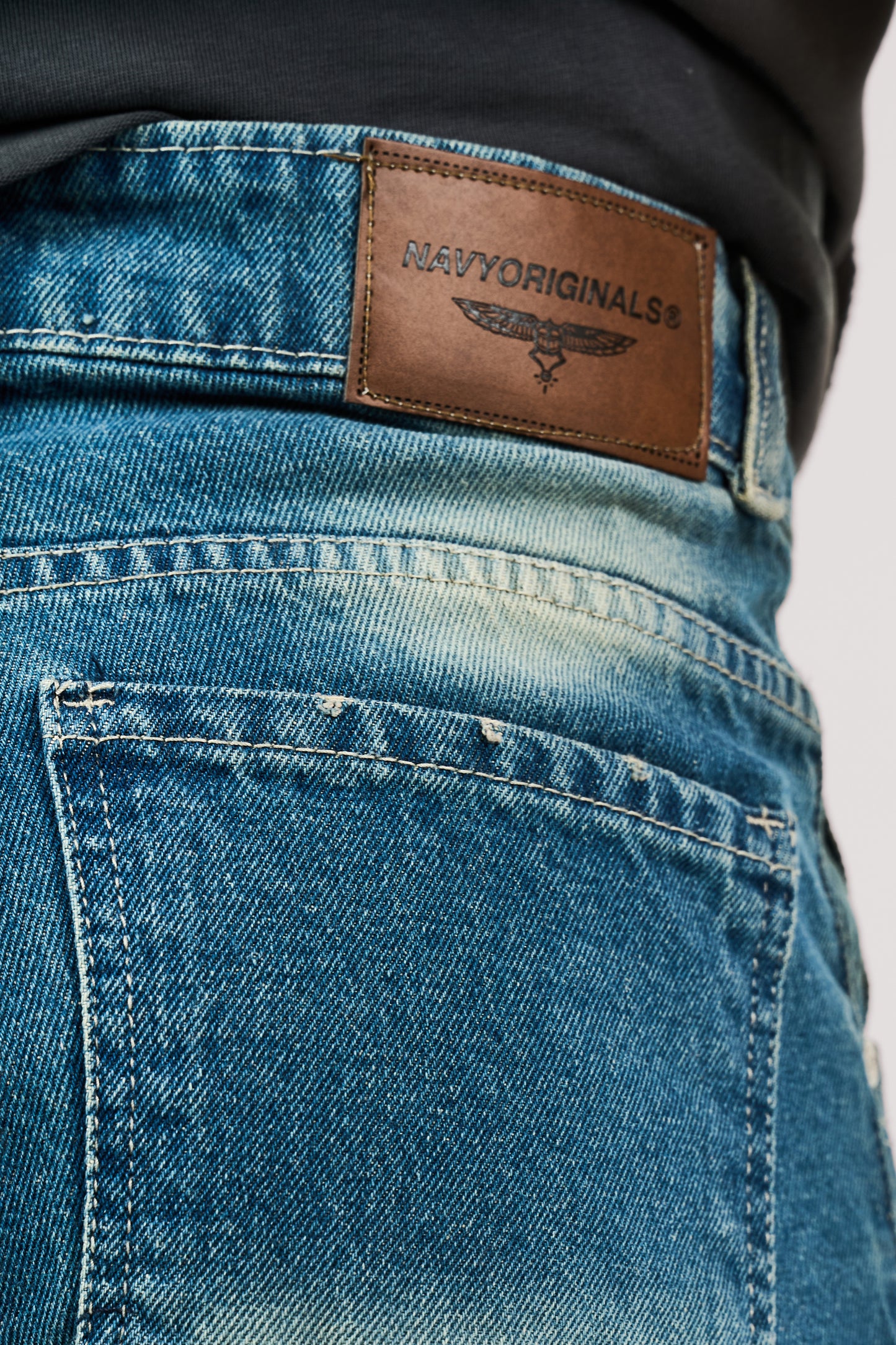 DARK BLUE WIDE LEG JEANS