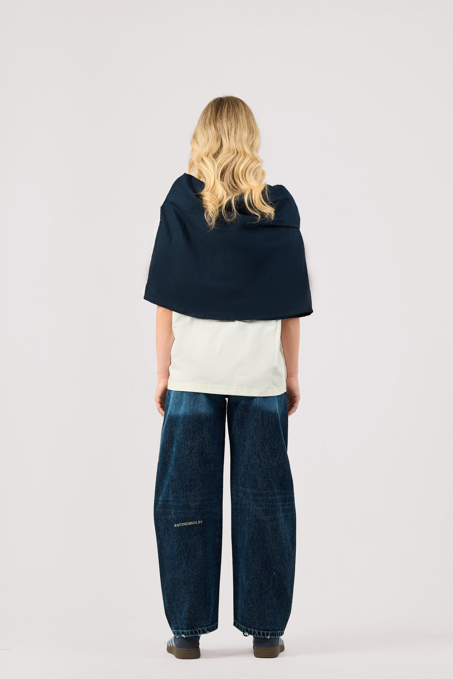 DARK BLUE BALLOON JEANS