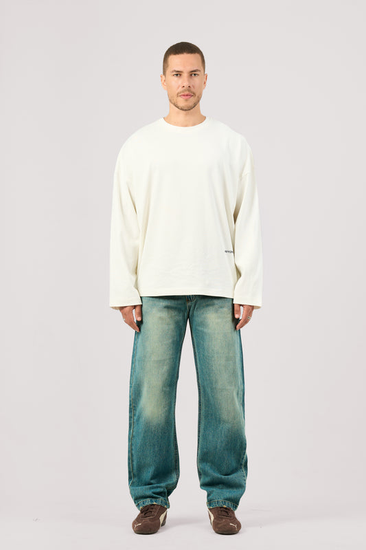 LIGHT BLUE WIDE LEG JEANS