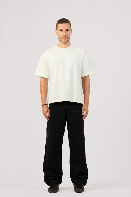BLACK WIDE LEG JEANS