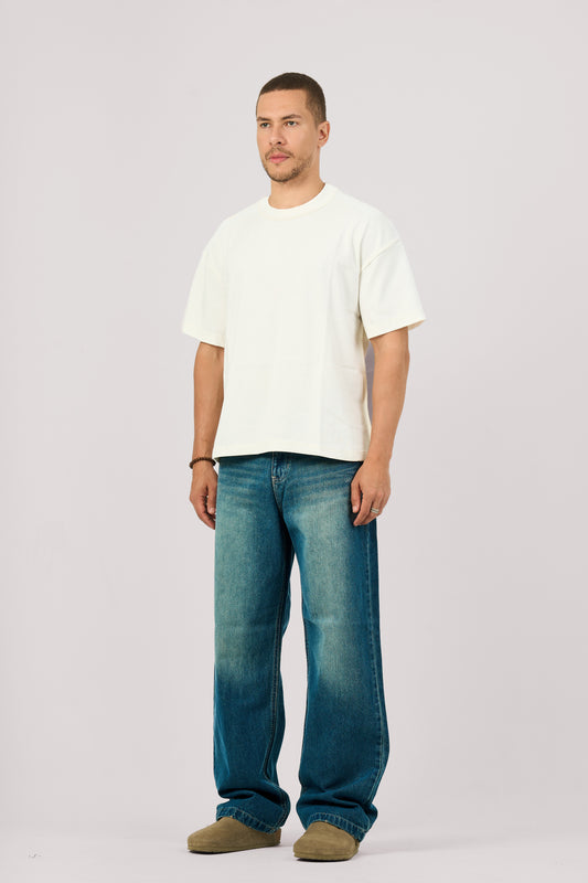 BLUE WIDE LEG JEANS