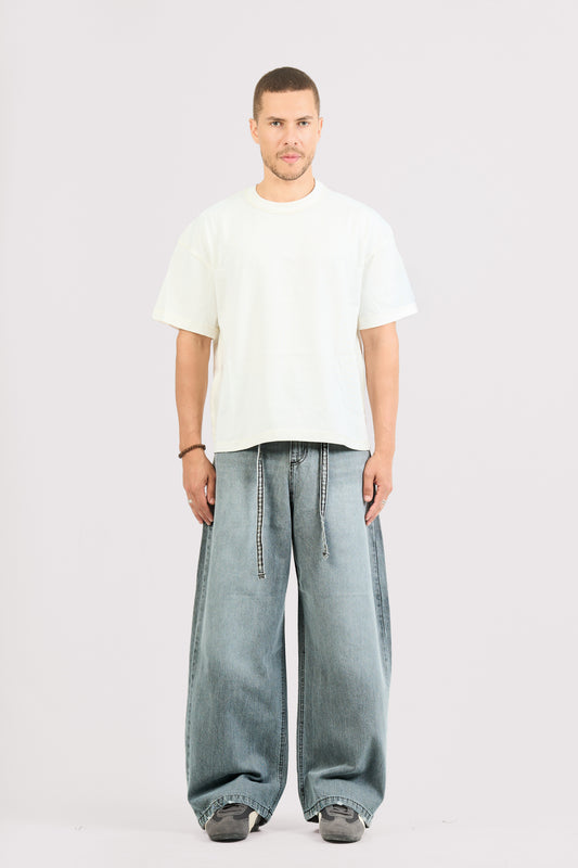 GREY SUPER BAGGY JEANS